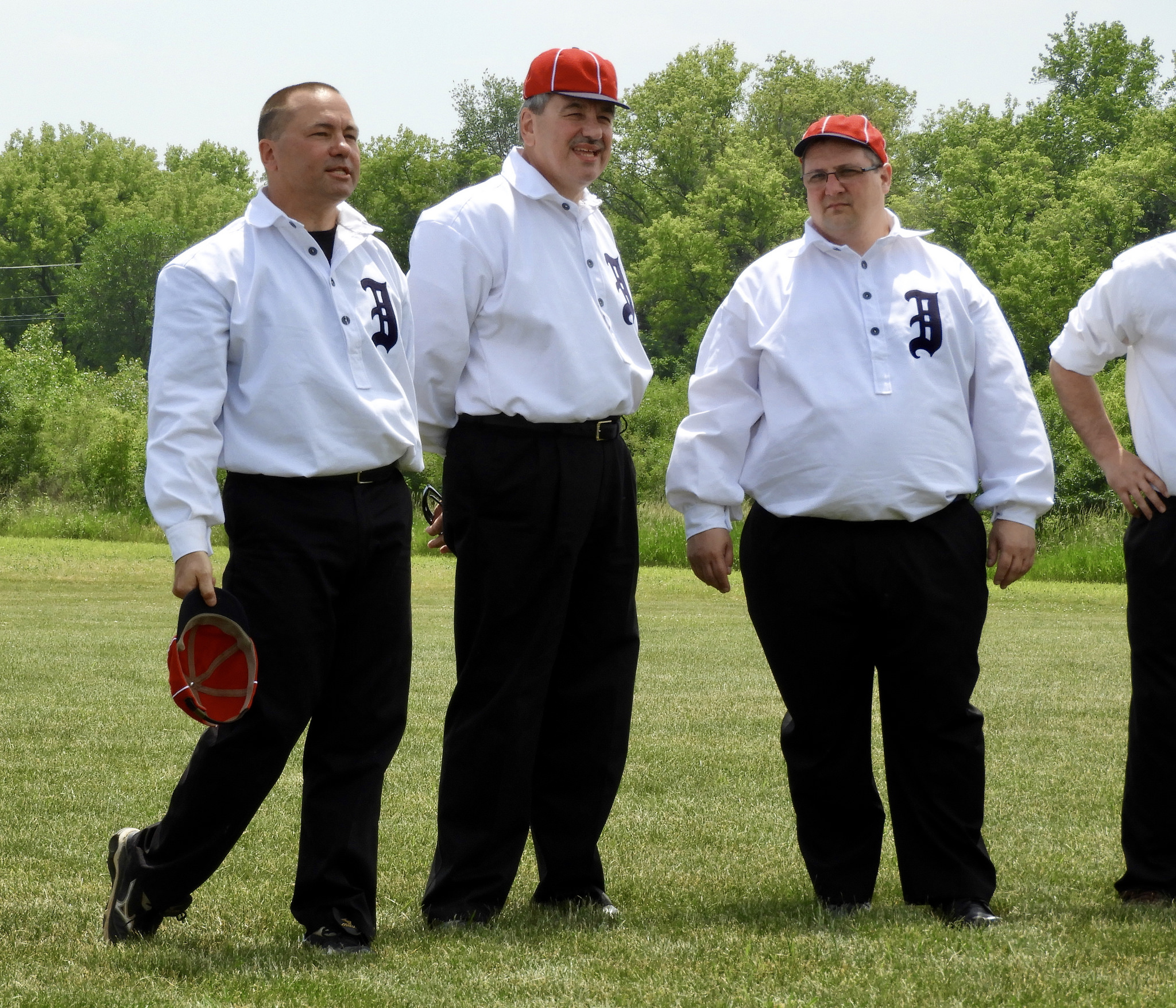 Singing the McHenry County Independants Fight Song: Paul Skowronski, Dave Skowronski and Tony Johnson