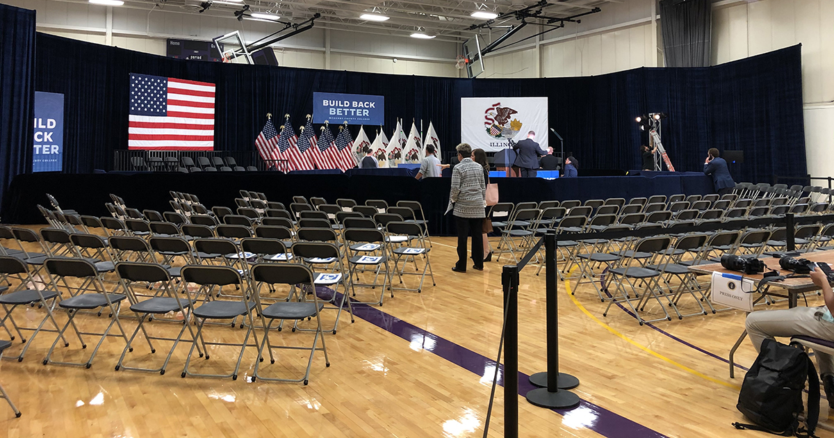 MCC set up for President Joe Biden