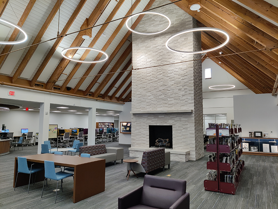 Inside the new Huntley Area Public Library.