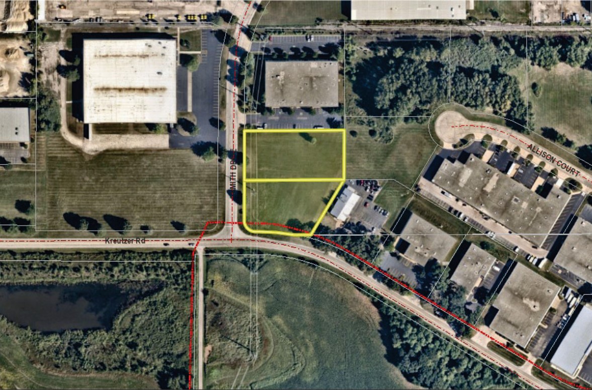 The location of a proposed new multi-tenant warehouse in Huntley