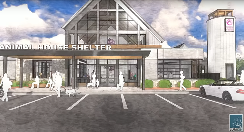 Rendering of the upcoming Animal House Shelter expansion.