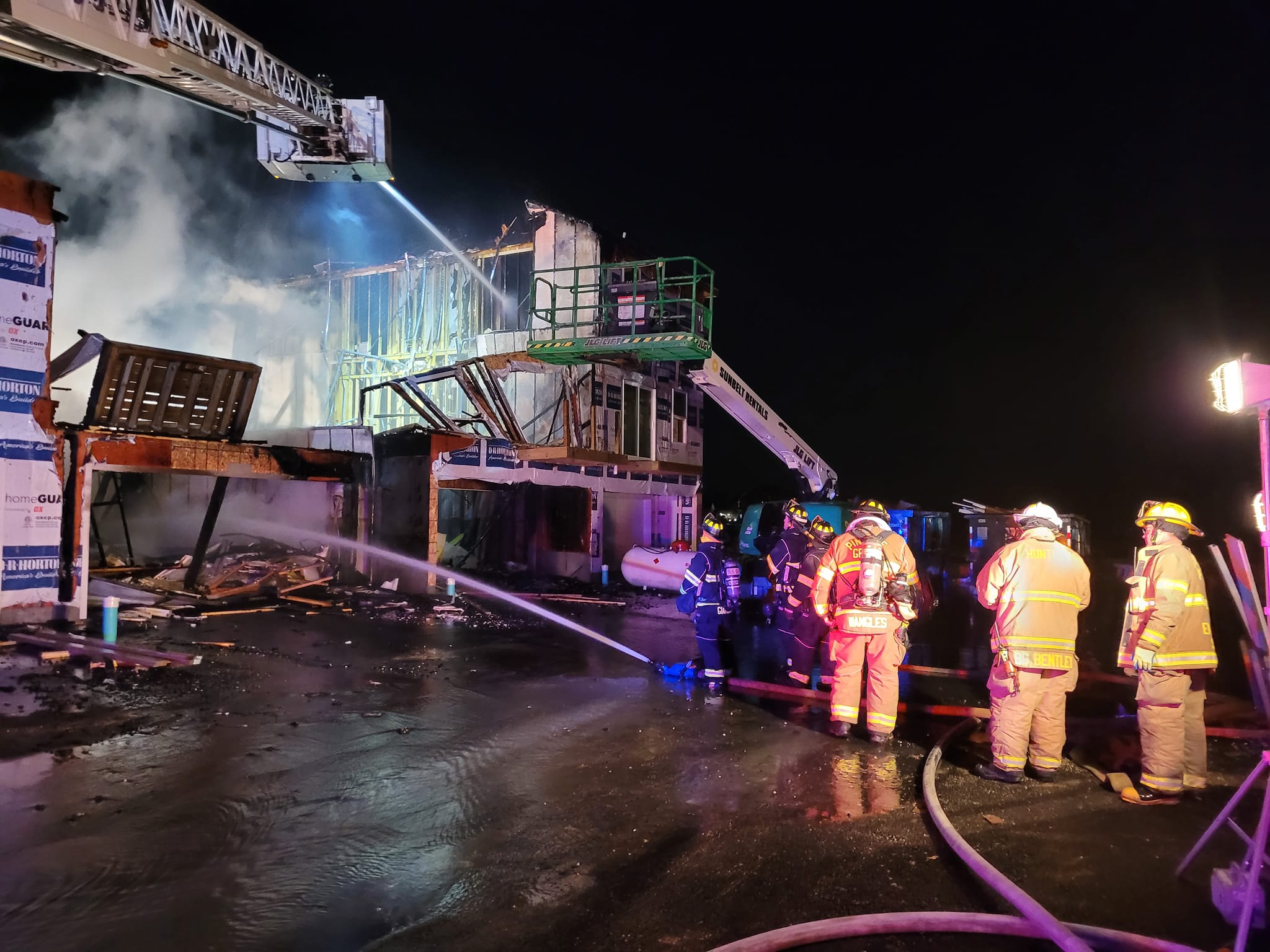 The Hampshire Fire Protection District alongside other fire departments responded to a townhome fire on March 16