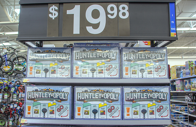 Huntleyopoly on display at a local Walmart.